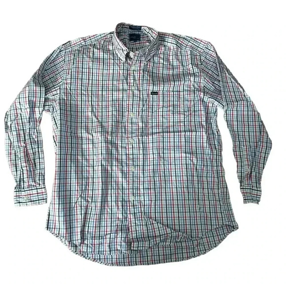 Men’s Falconnable Red, White, And Blue Plaid Shirt Size XL - Picture 1 of 4